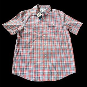 Men's Duluth Trading COOLMAX Wrinklefighter Short Sleeve Shirt Size Medium NWT